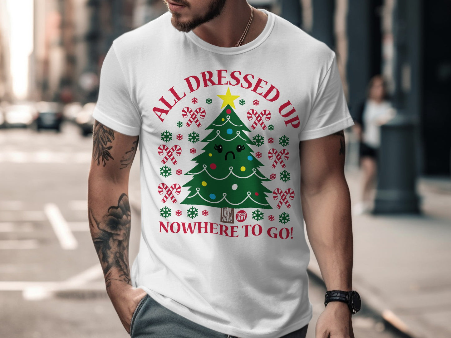 All Dressed Up Nowhere to Go Christmas T-shirt product