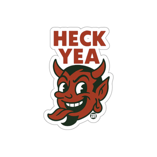 Cool and Fun Heck Yea Devil Sticker for Fans