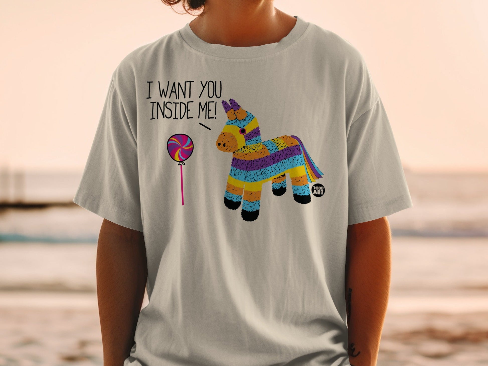 I Want You Inside Me Pinata Lollipop Graphic T-shirt