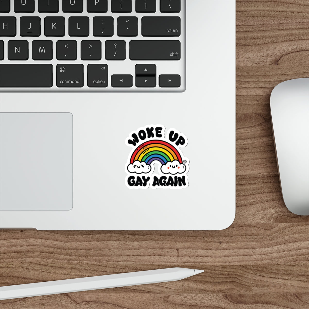 Woke Up Gay Again Rainbow Clouds product type