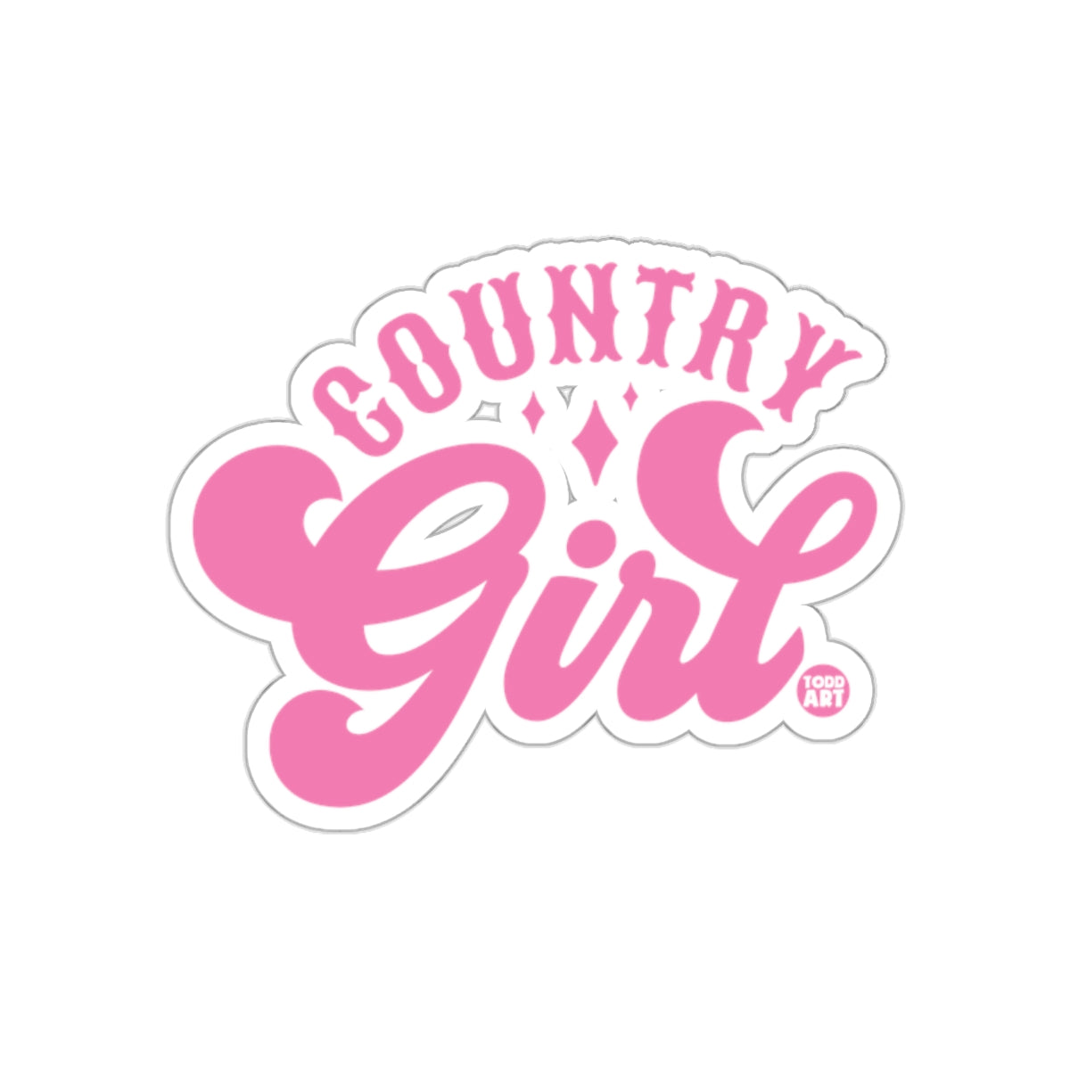Country Girl Decorative Sticker for Rustic Charm