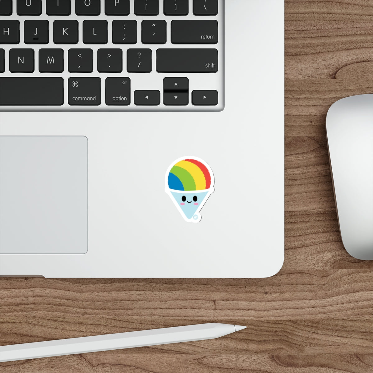 Vibrant Rainbow Snow Cone Sticker for Laptops and More