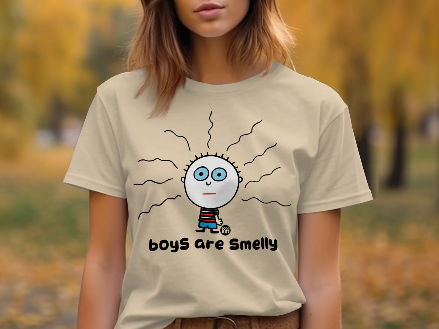 Funny Boys Are Smelly Cartoon Character Shirt
