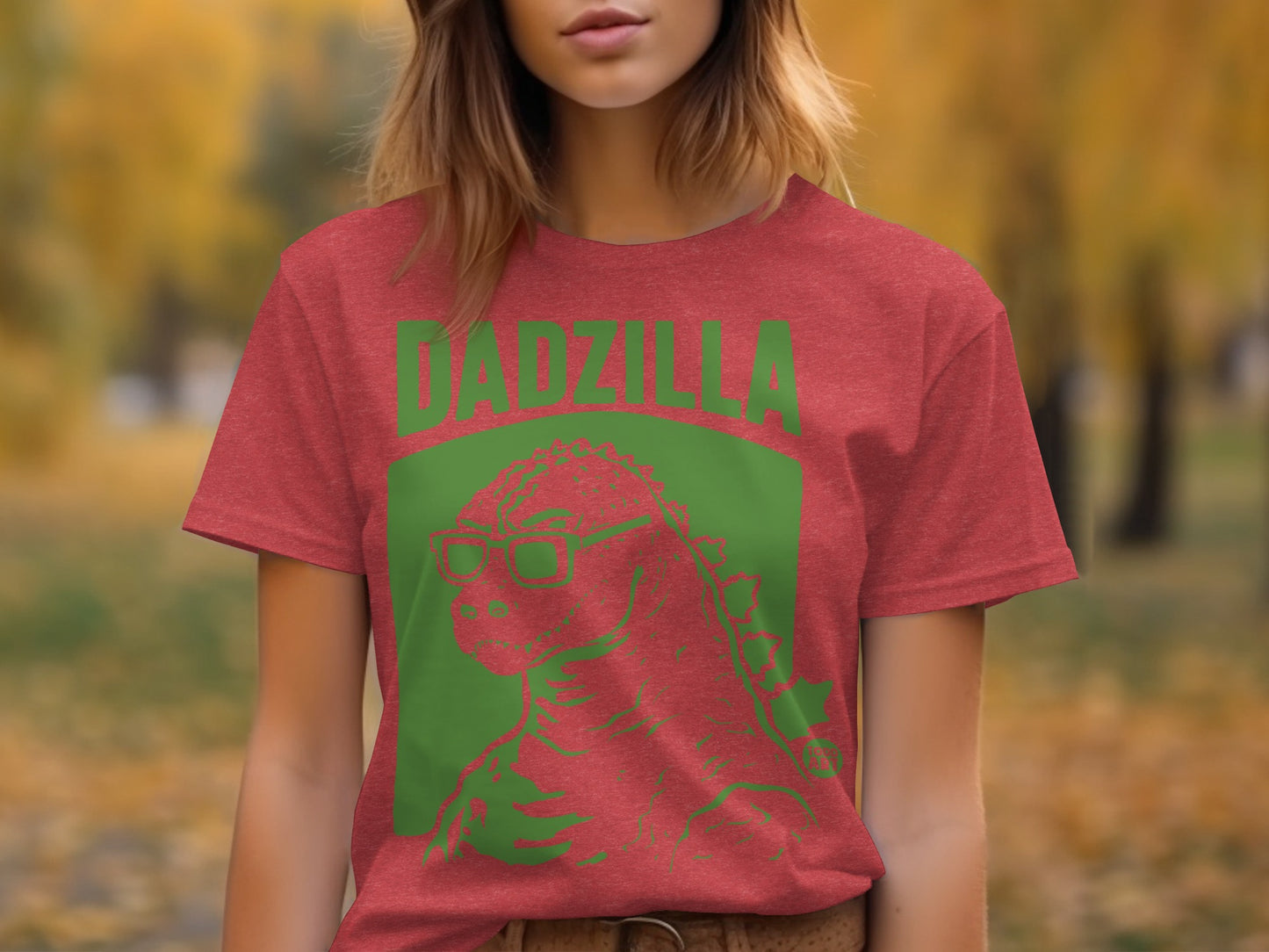 Funny Dadzilla Graphic Printed Casual T-shirt