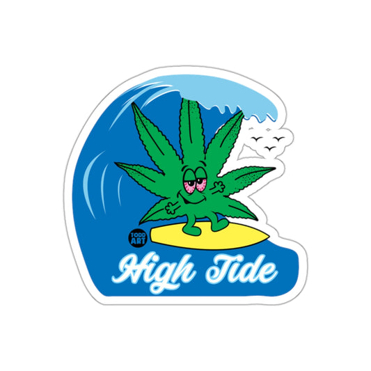 High Tide Surfing Cannabis Leaf Sticker