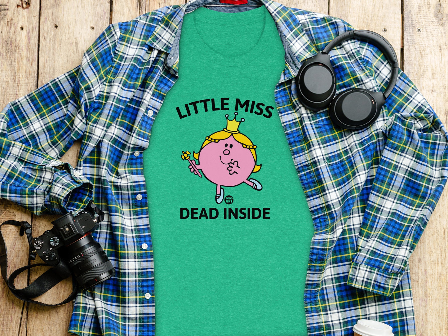 Little Miss Dead Inside Plaid Photography product