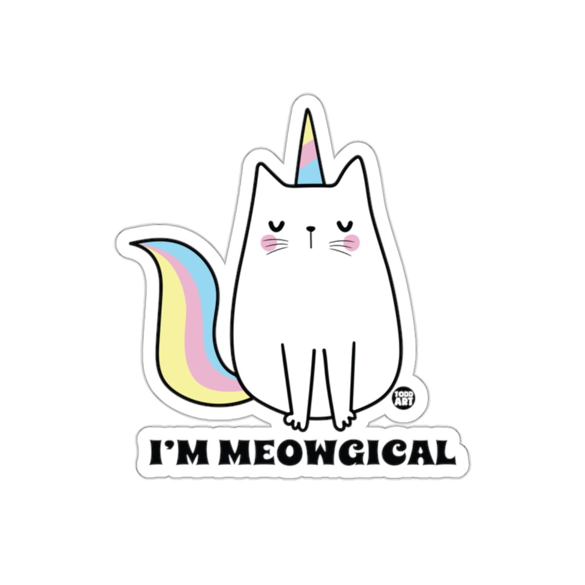 I'm Meowgical Unicorn Cat Funny Graphic Sticker