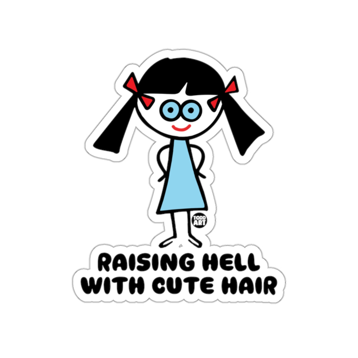 Raising Hell With Cute Hair Sticker Product