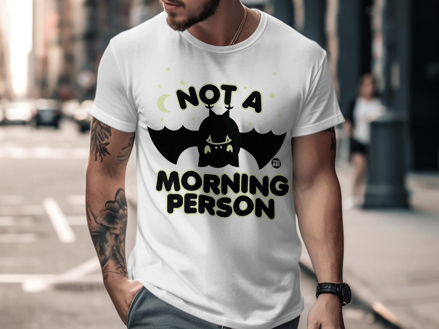 Not A Morning Person Funny Halloween Graphic Shirt