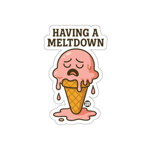 Having a Meltdown Ice Cream Sticker Product