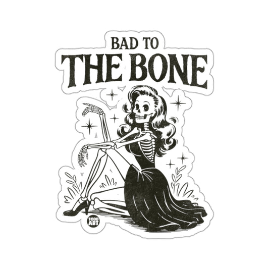 BAD TO THE BONE Skeleton Pinup Girl Artwork product type