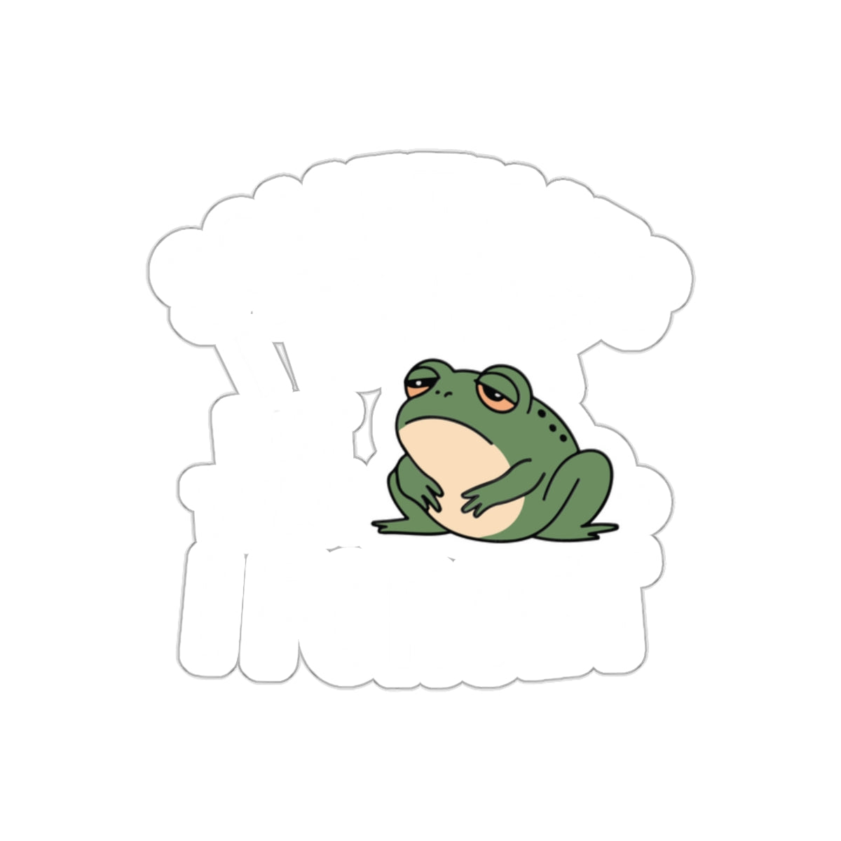 Always Tired Lazy Frog Funny Sticker Decal