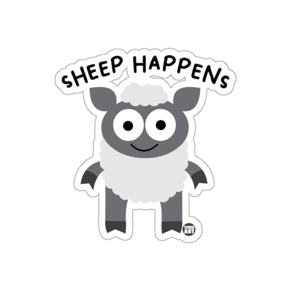 Funny Sheep Happens Design Sticker Product