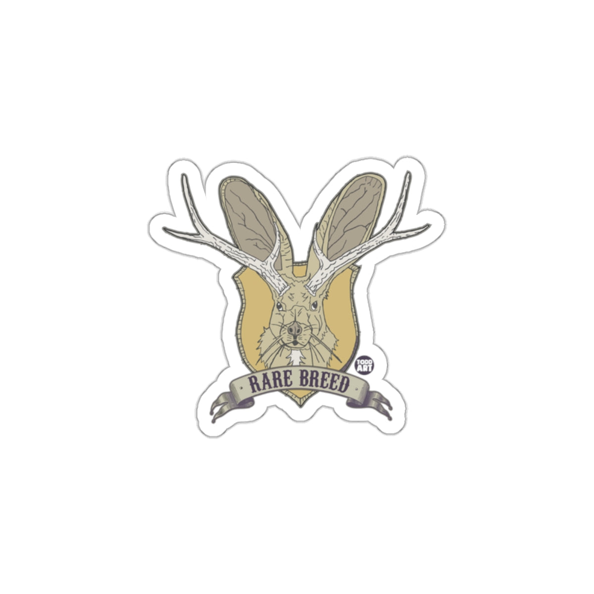 Rare Breed Jackalope Illustration Sticker