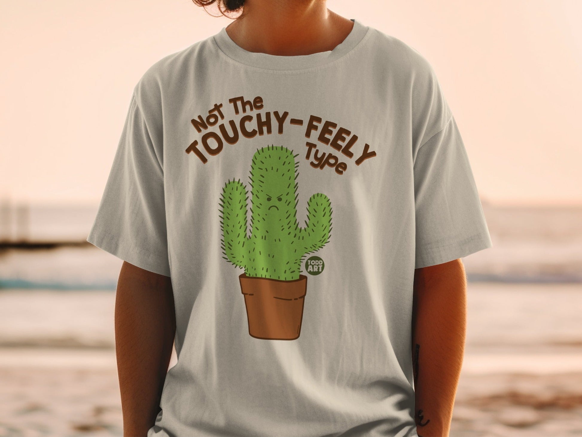 Not The Touchy-Feely Type Cactus Graphic T-shirt