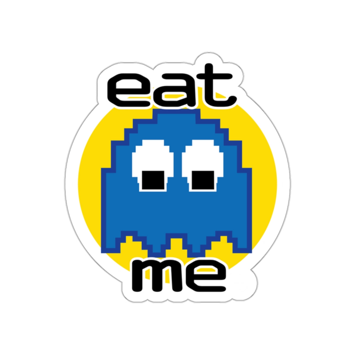 Eat Me Ghost In Video Game Style Design Stickers