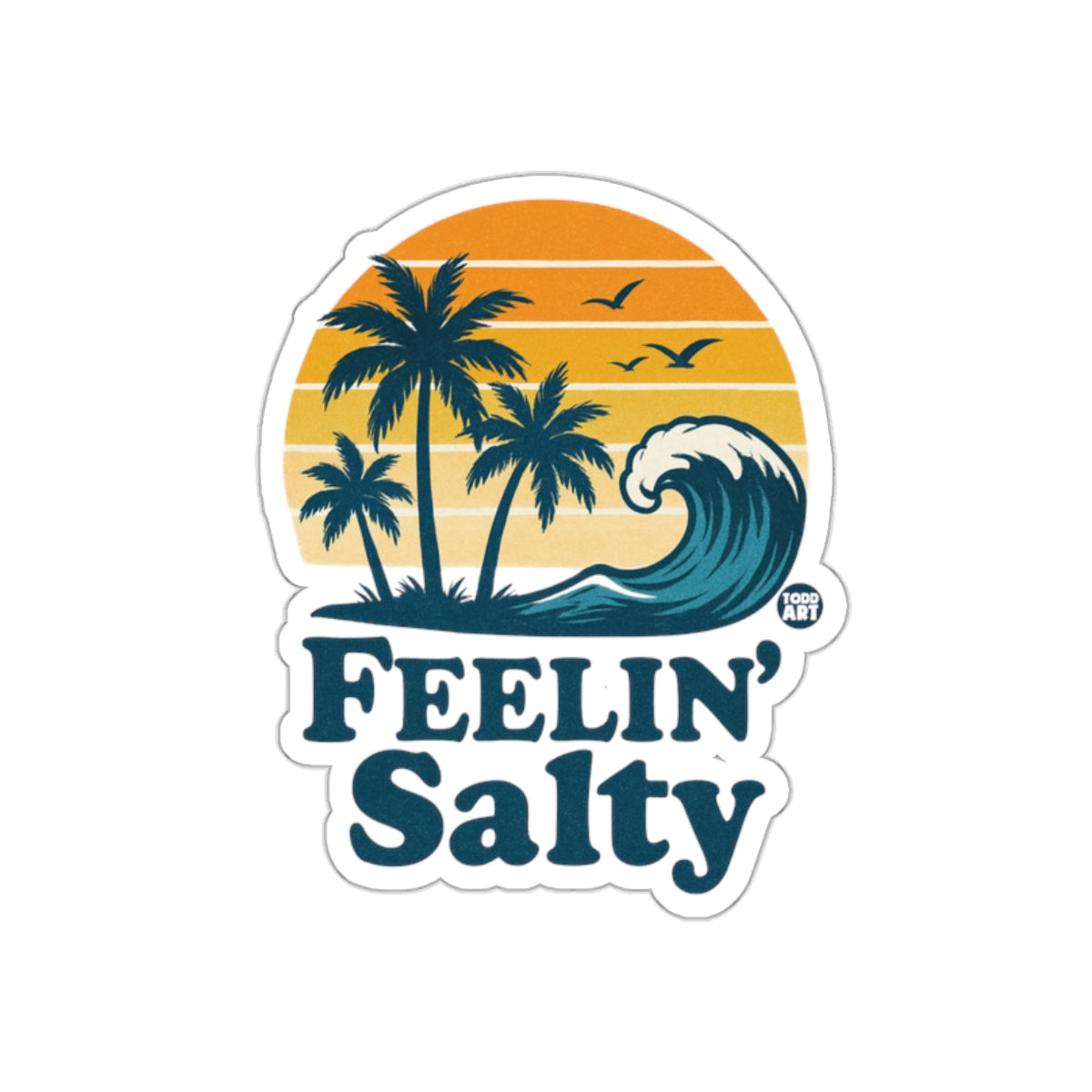Tropical Sunset Feelin' Salty Sticker