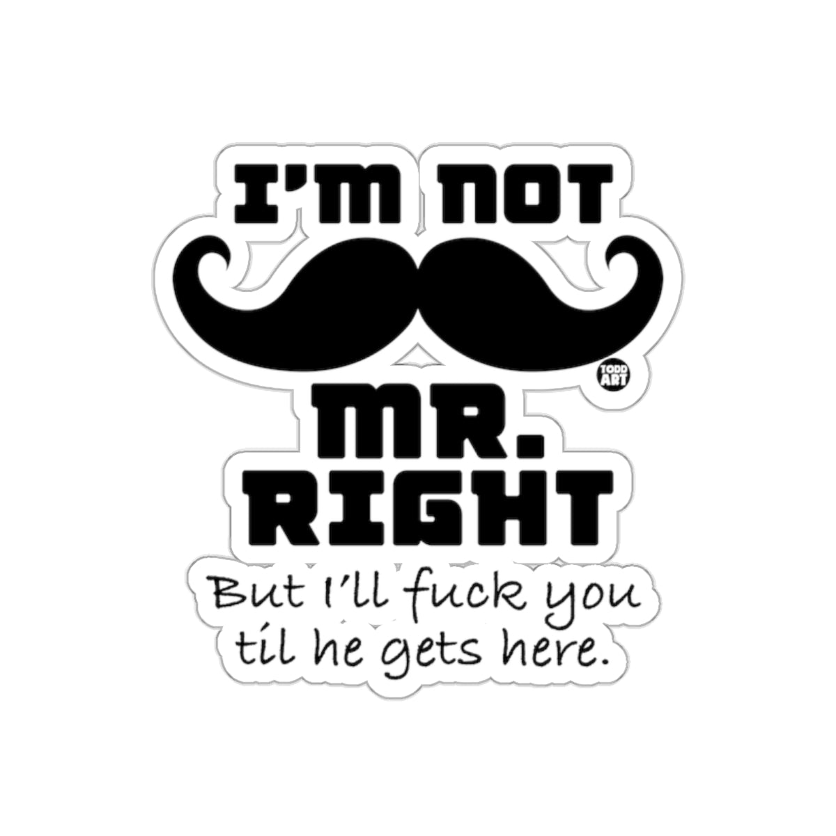 I Am Not Mr Right Funny Statement Joke sticker