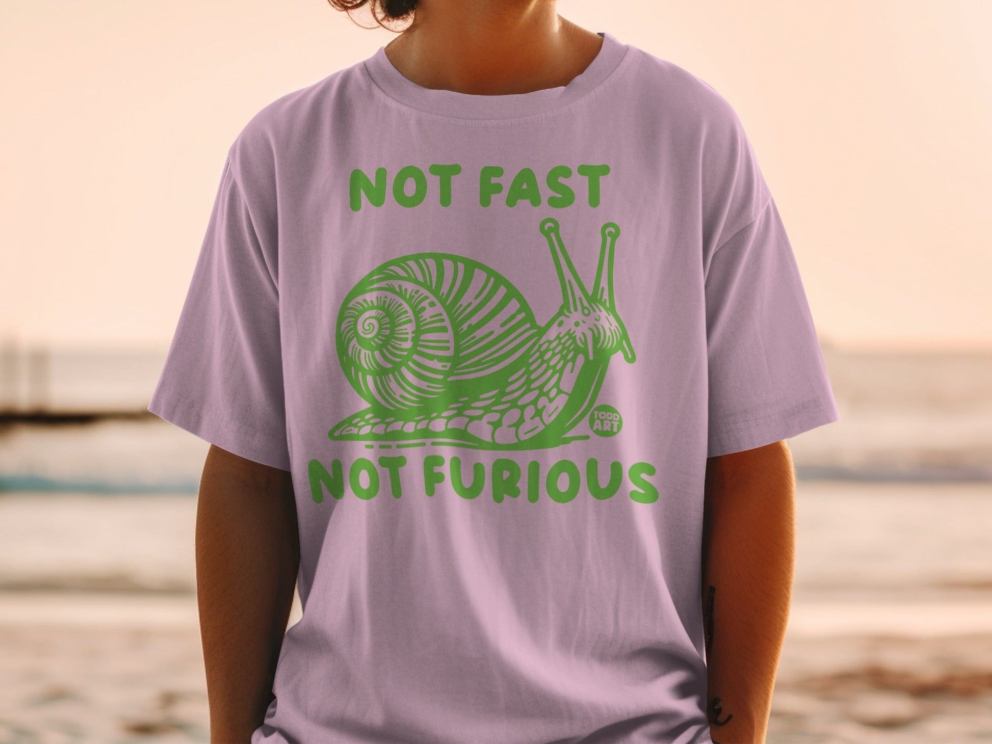 Not Fast Not Furious Snail Graphic T-Shirt