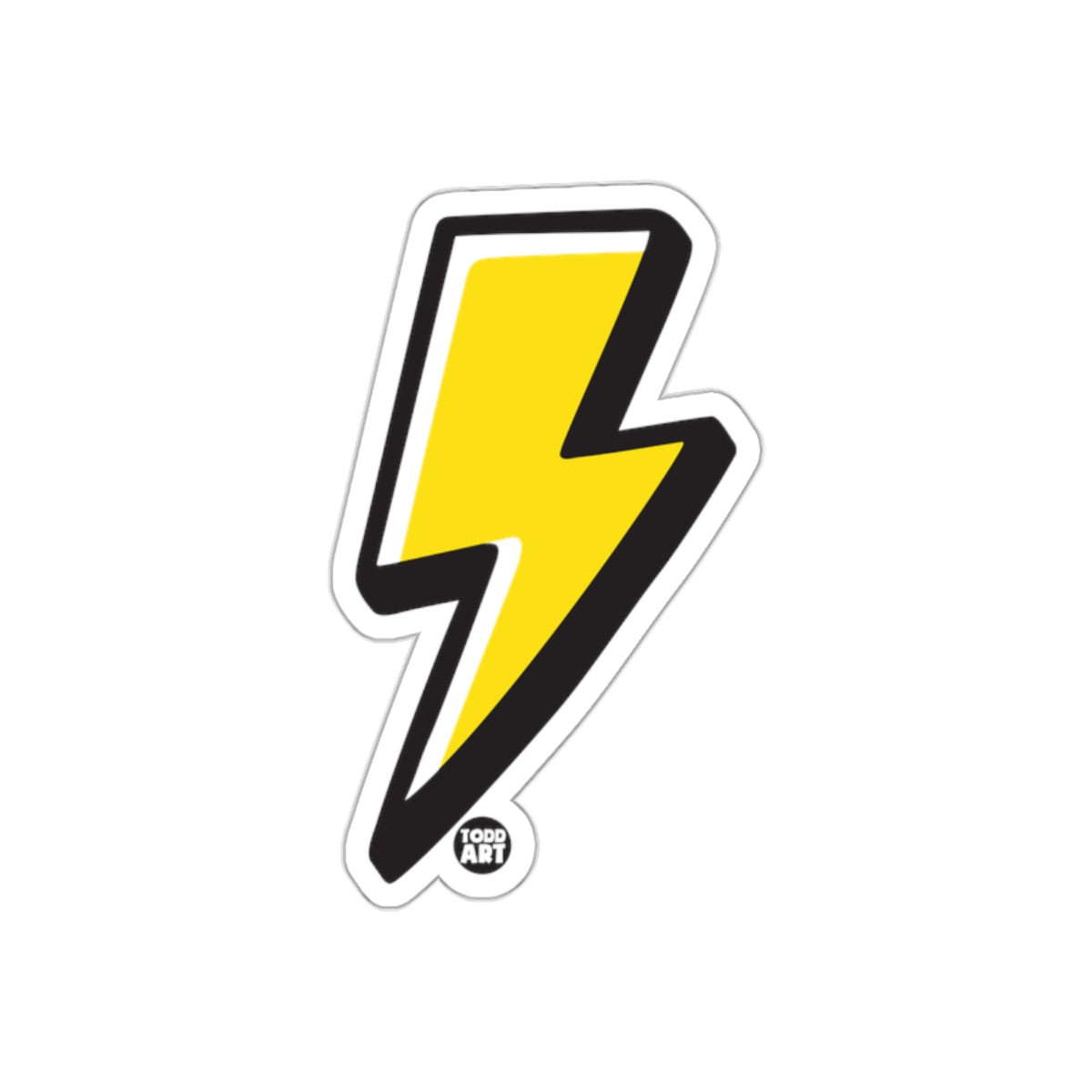 Yellow Lightning Bolt Sticker by Todd Art