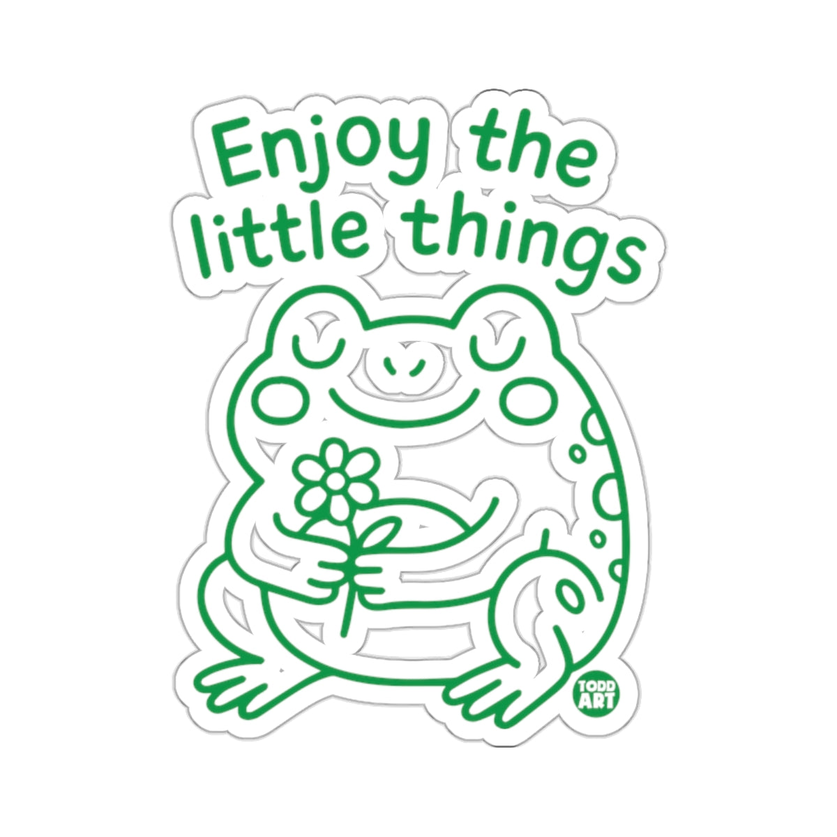 Enjoy the little things frog flower graphic 