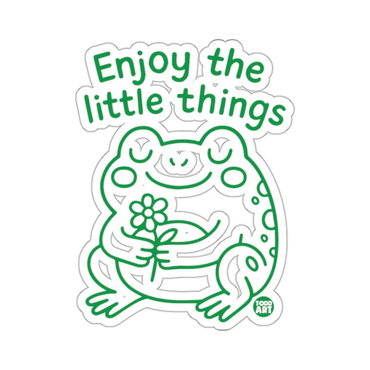 Enjoy the little things frog flower graphic 