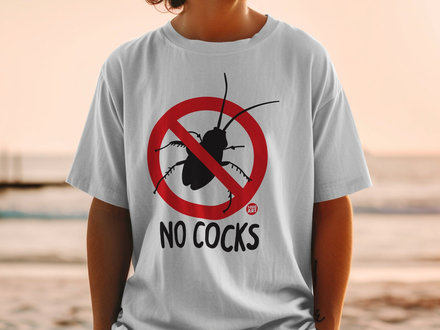 Funny No Cocks Graphic T-Shirt for Pest Control Enthusiasts