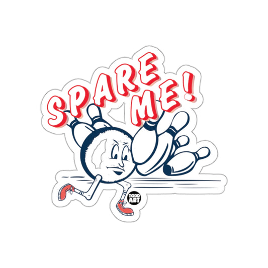 Retro Bowling Ball Plea Spare Me Bowling Stickers