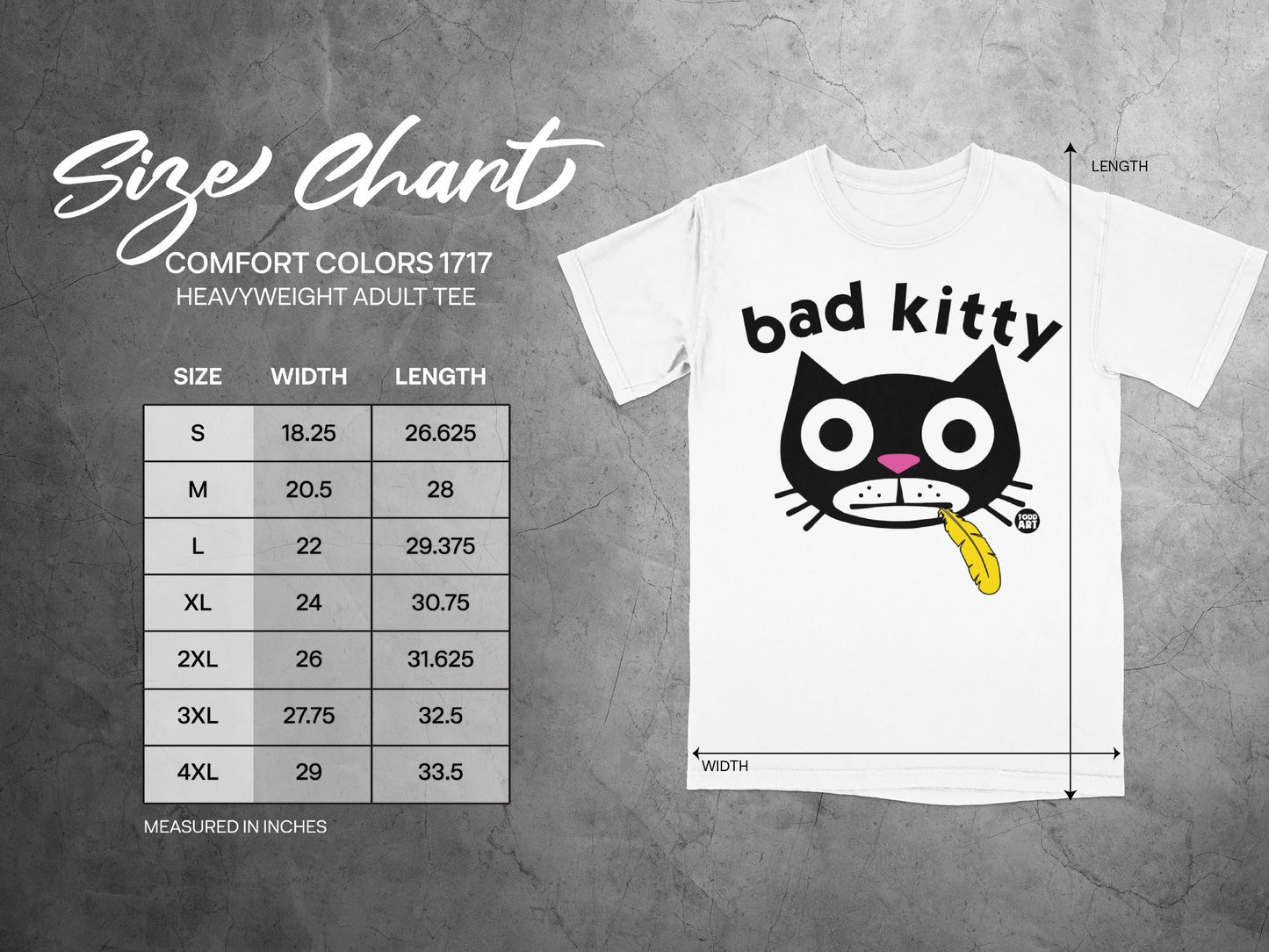 Bad Kitty Graphic T-Shirt for Adults Fun Cat Design
