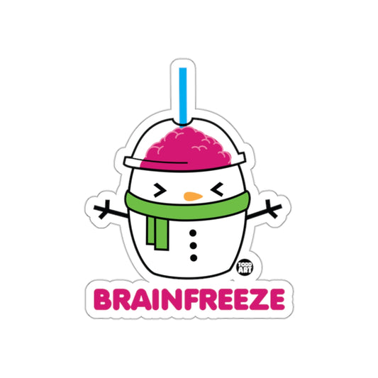 Brainfreeze Snowman Cool Design Sticker Product