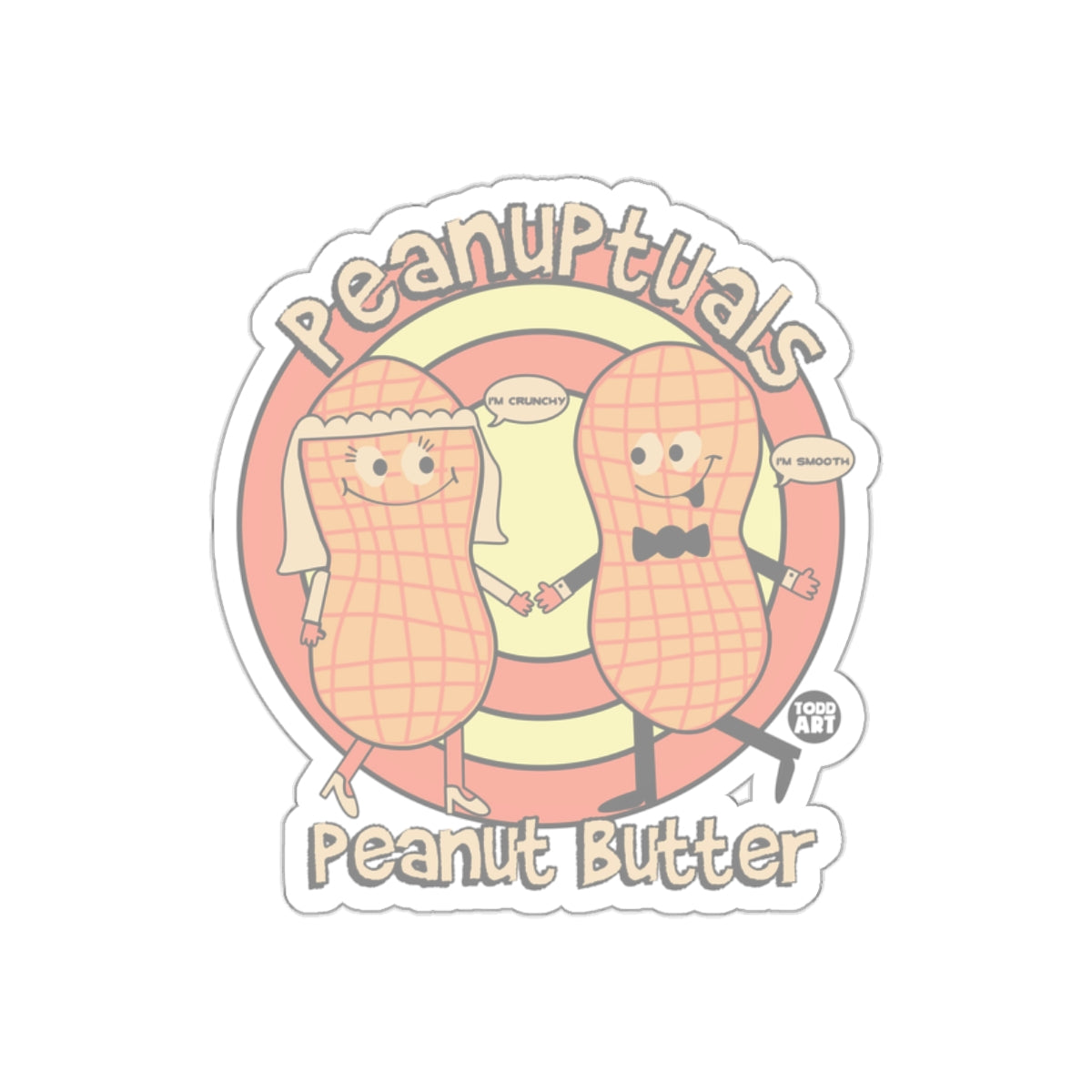 Peanuptuals Peanut Butter Cartoon Sticker
