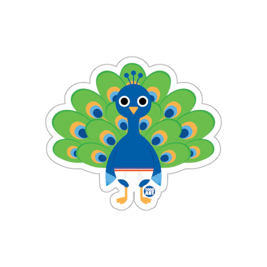 Colorful Peacock Graphic Sticker Todd Art Design