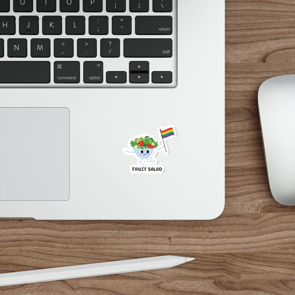 Cute Fruit Salad Sticker with Rainbow Flag Design