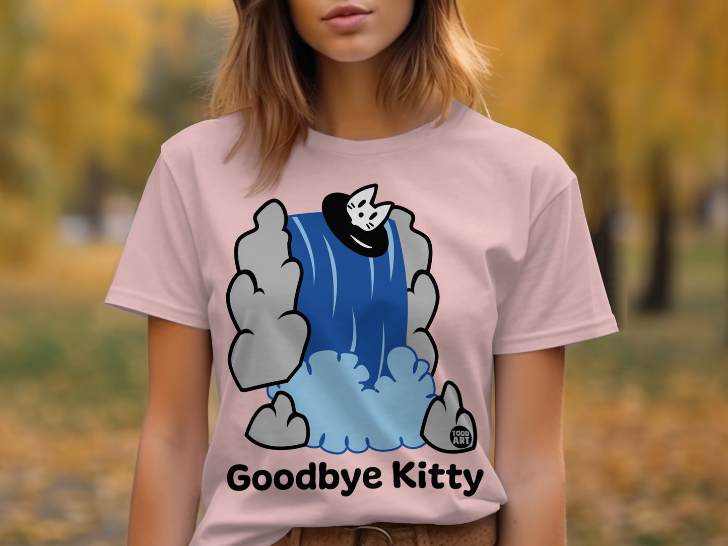 Goodbye Kitty Cartoon Graphic Tee Product