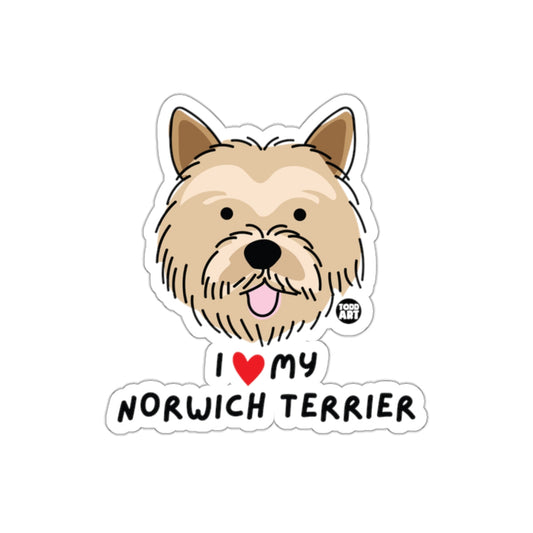 I Love My Norwich Terrier Sticker Fun Dog Lover Product