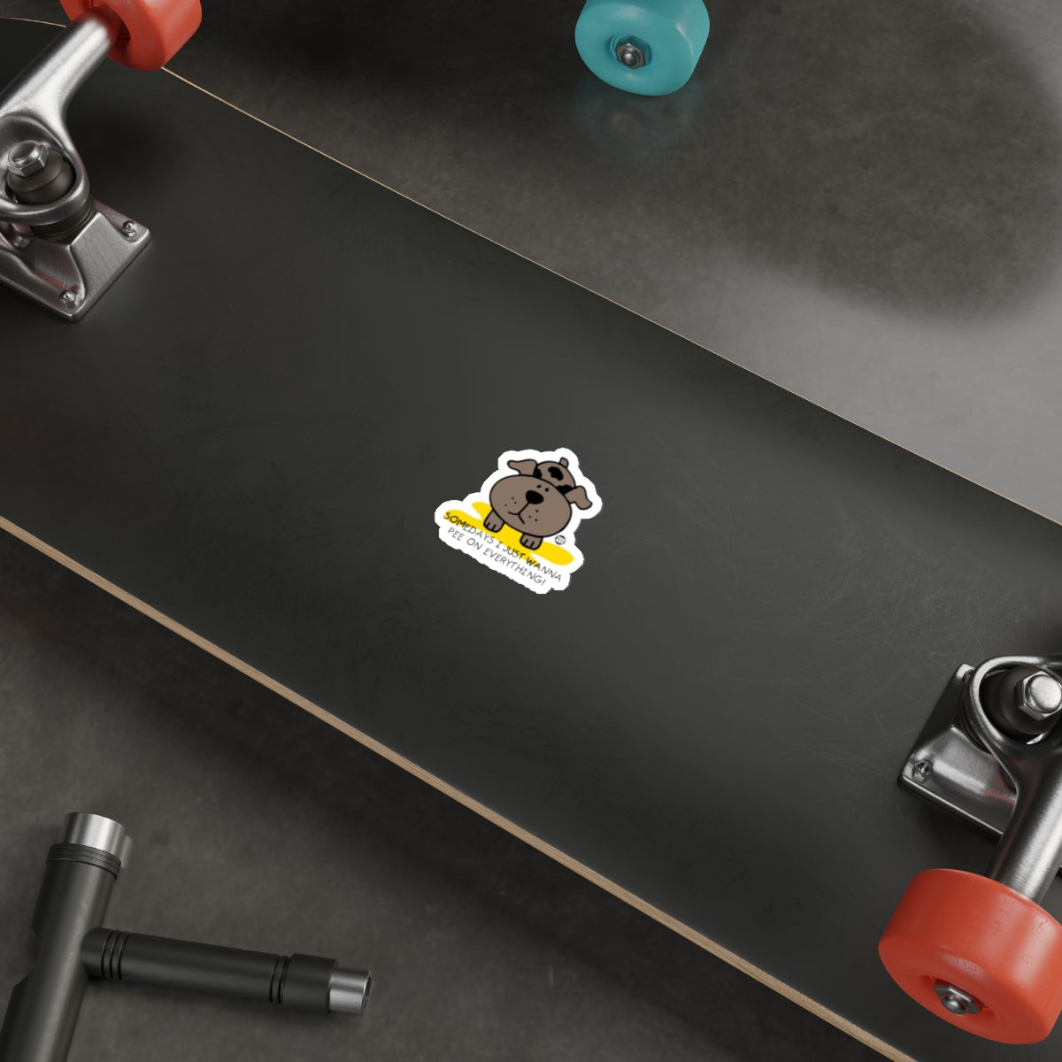 Cute Dog Sticker For Skateboards And Laptops sticker
