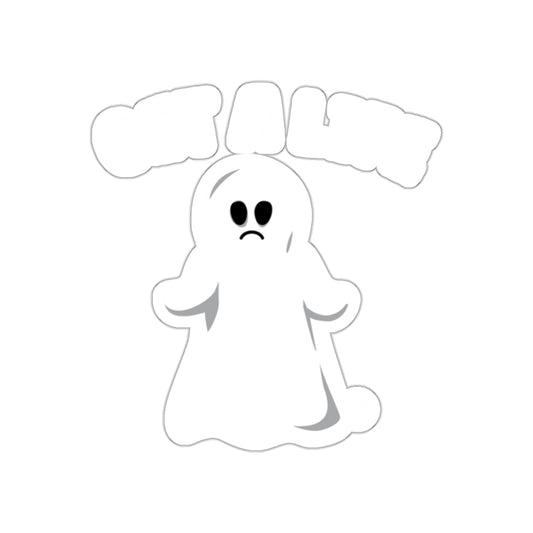 Get a Life Sad Ghost Sticker Halloween Decor Fun