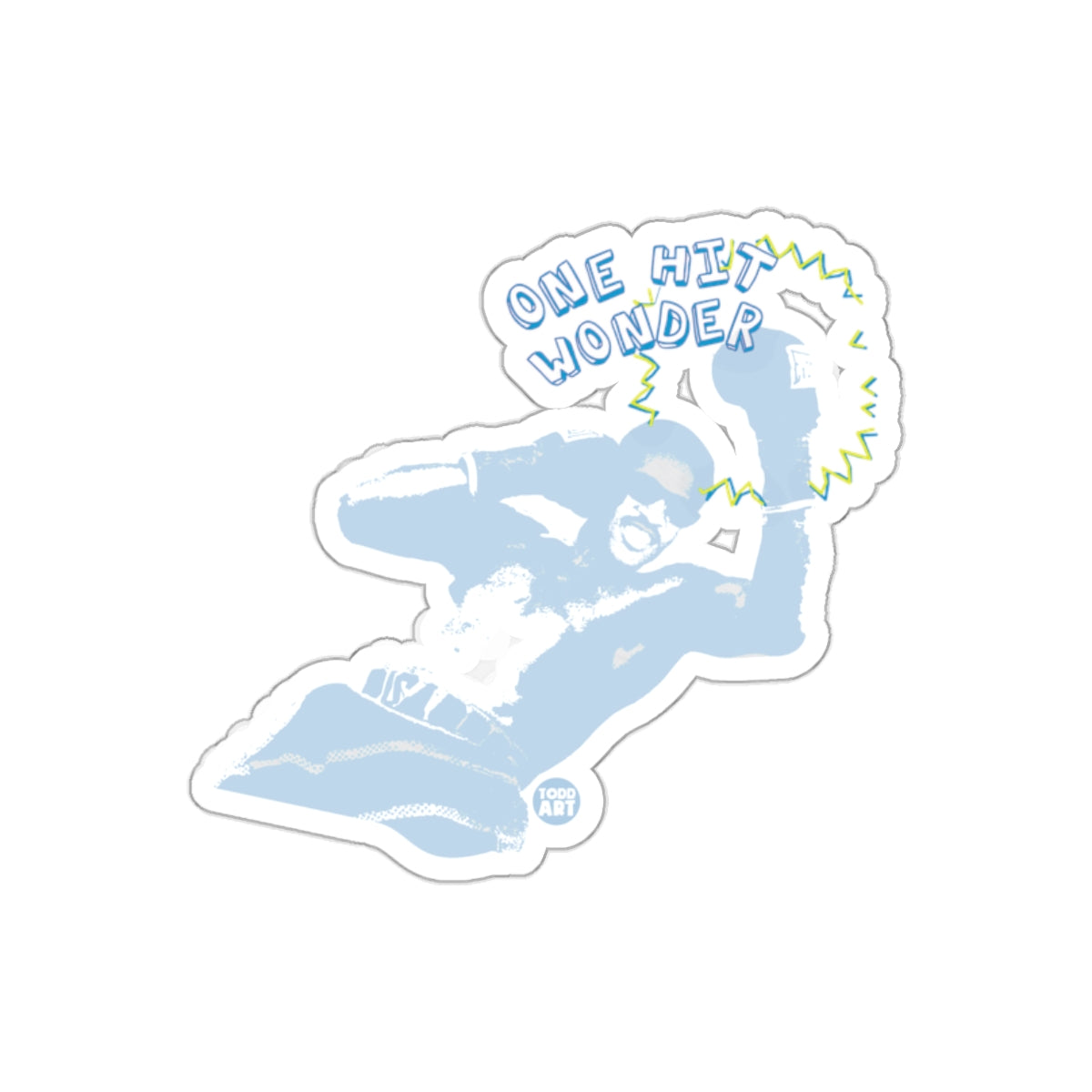 One Hit Wonder Boxer Art Sticker for Unique Decor