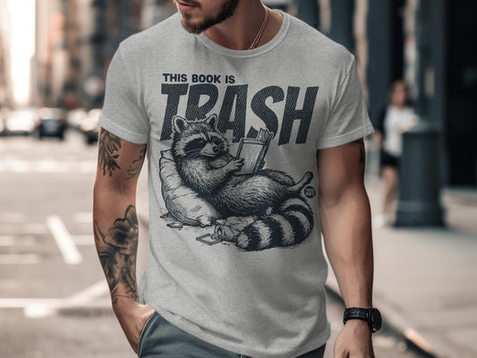 This Book Is Trash Graphic Raccoon T-shirt