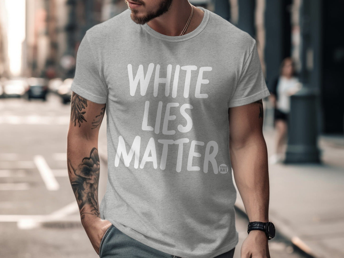 WHITE LIES MATTER Graphic T-Shirt for Men Women Unisex