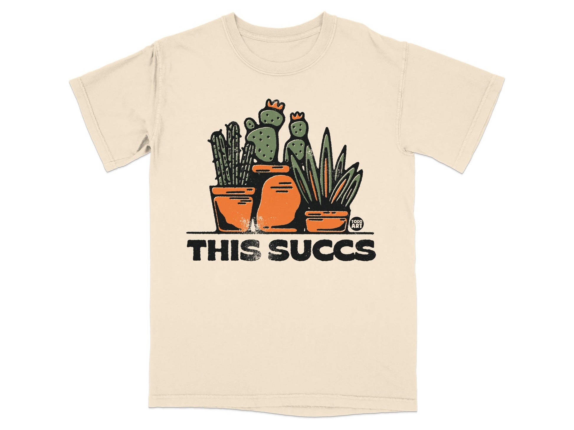 This Succs Graphic Cactus Design Shirt Top Novelty