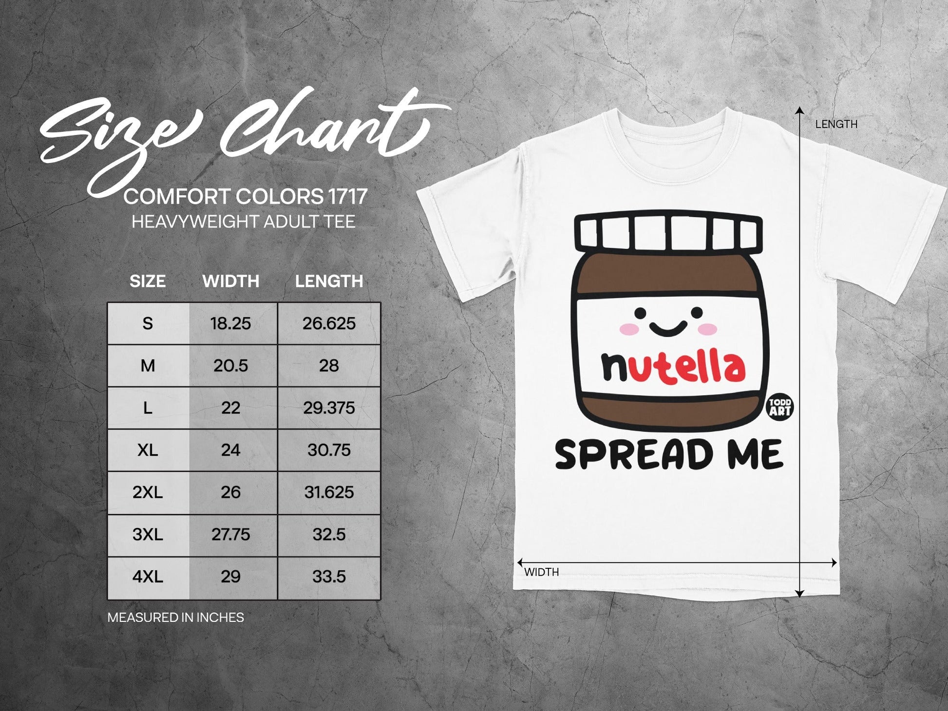 Nutella Spread Me Heavyweight Adult Tee