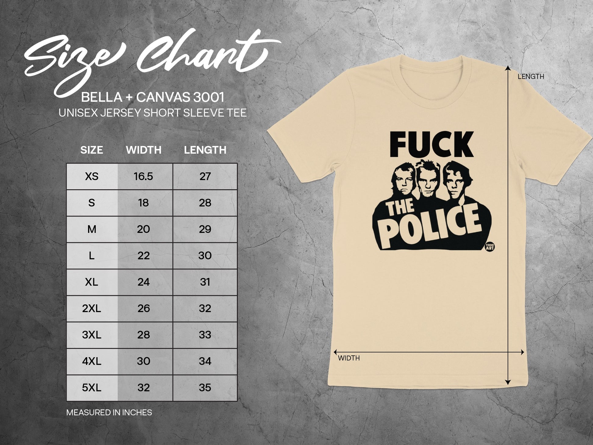Fuck The Police Graphic Tee Shirt