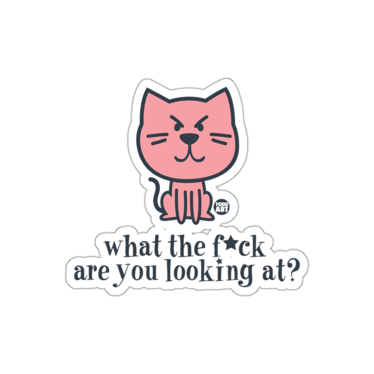 What the F*ck Are You Looking At Cat Sticker