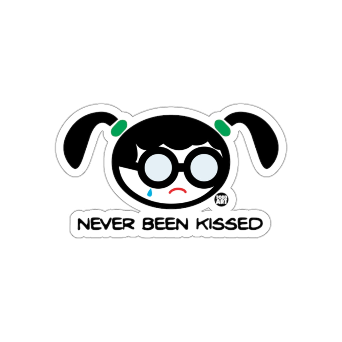 Never Been Kissed Cute Character Sticker