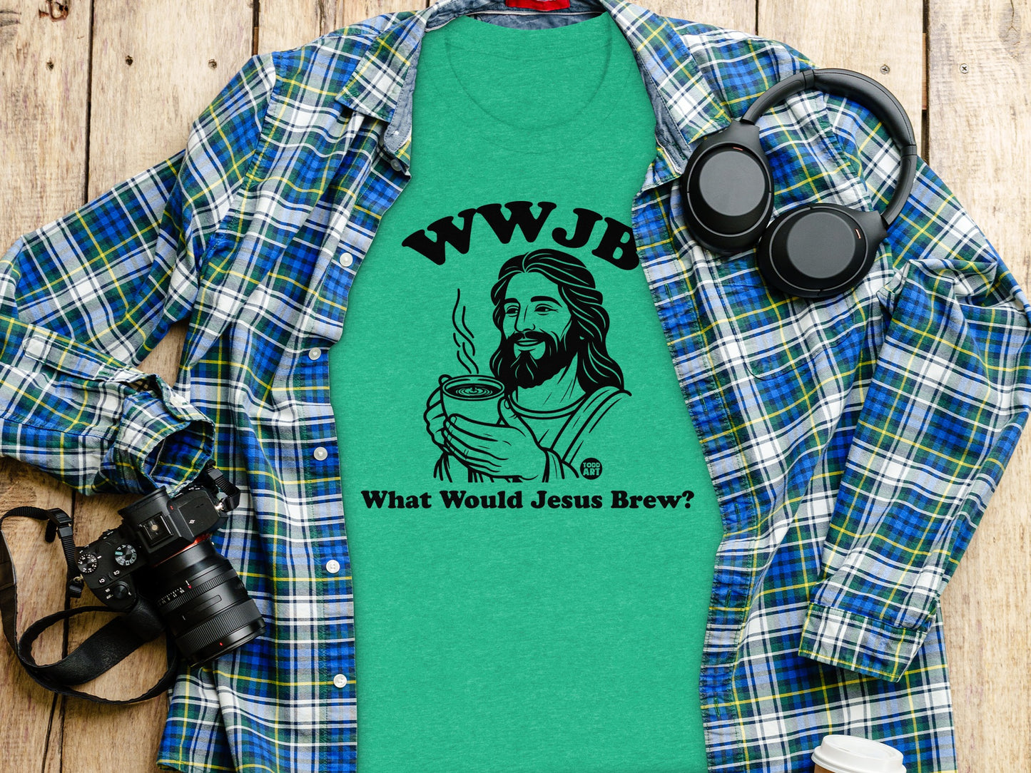 WWJB What Would Jesus Brew T-shirt product