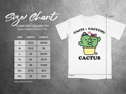 Adorable Cacti and Cactyou Graphic Tee Shirt