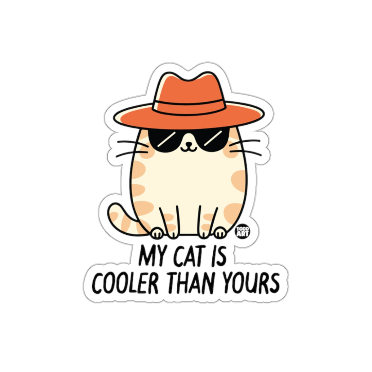 My Cat Is Cooler Than Yours Sticker fun gift
