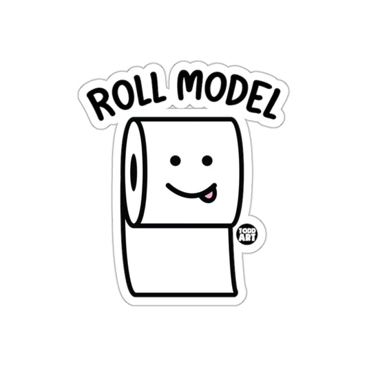 Funny Roll Model Toilet Paper Smiling Face Stickers