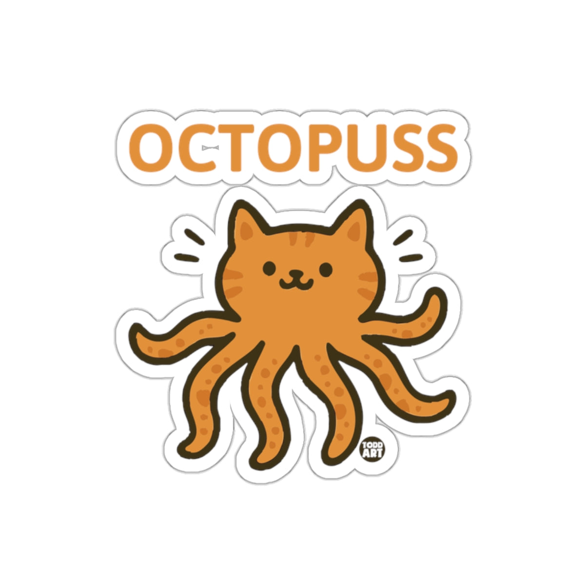 Cute Octopuss a Cat Octopus Hybrid Illustration Stickers